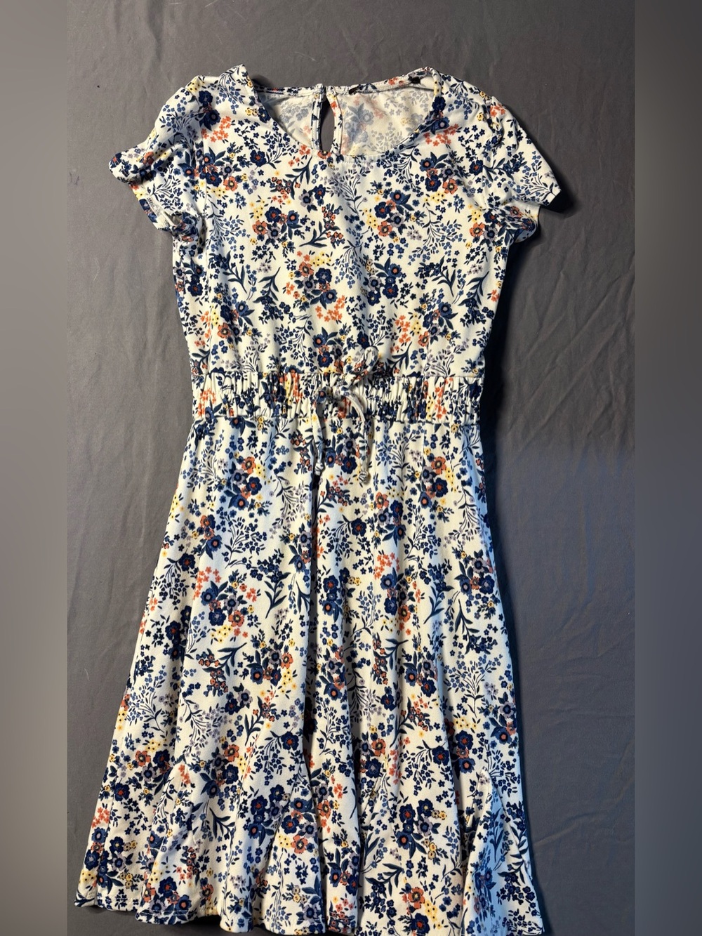 Girls Flower Print Dress Sz 10